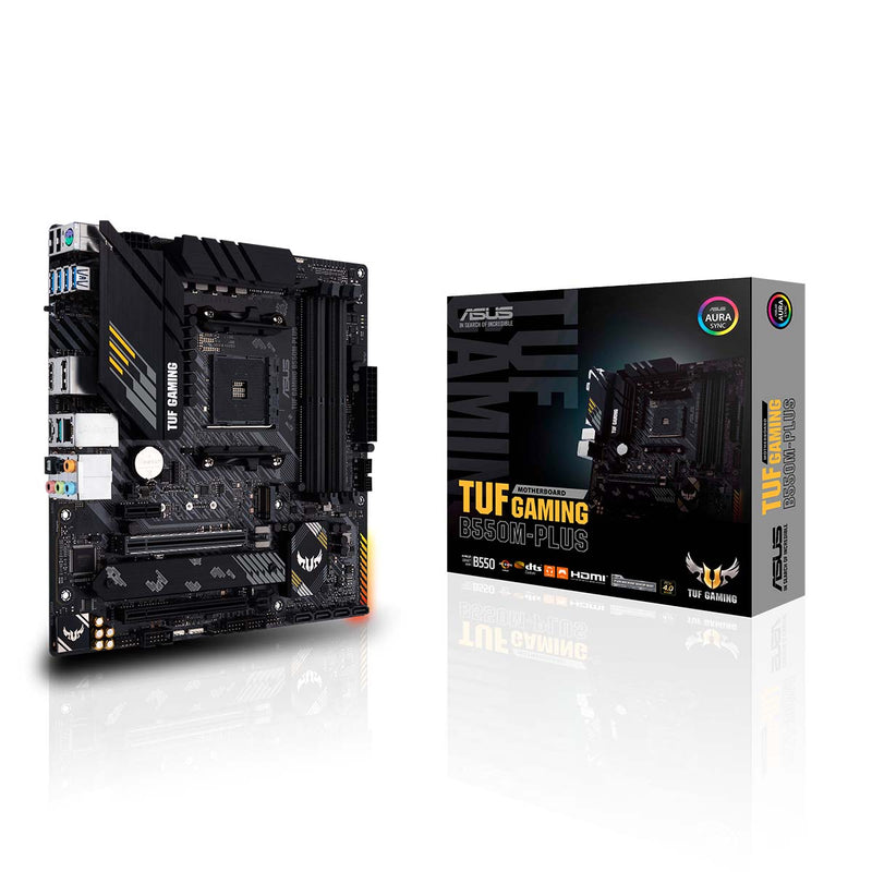 ASUS TUF Gaming B550M-Plus AMD AM4 Micro-ATX Gaming Motherboard with PCIe 4.0 Dual M.2 and USB-C