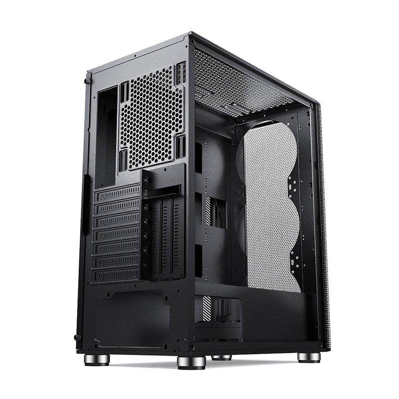 PCCOOLER Diamond MA200 Mesh ATX Mid-Tower Gaming Cabinet with Tempered Glass Side Panel and Dust Filters - Black