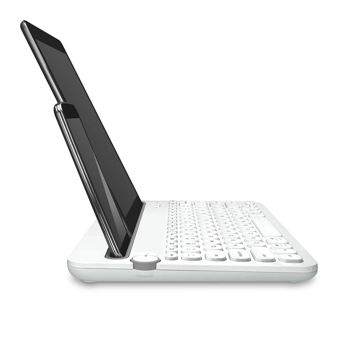 Logitech K480 वायरलेस मल्टी-डिवाइस कीबोर्ड व्हाइट ब्लूटूथ कनेक्टिविटी के साथ 10 मीटर रेंज तक