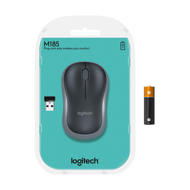 [RePacked] Logitech M185 Wireless Optical Mouse with 2.4 Ghz Technology and 12 Month Battery Life