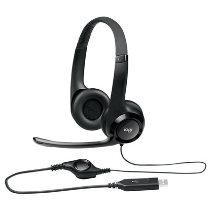 Logitech H390 USB Wired Headphone with Noise Cancelling and Rotatable Mic