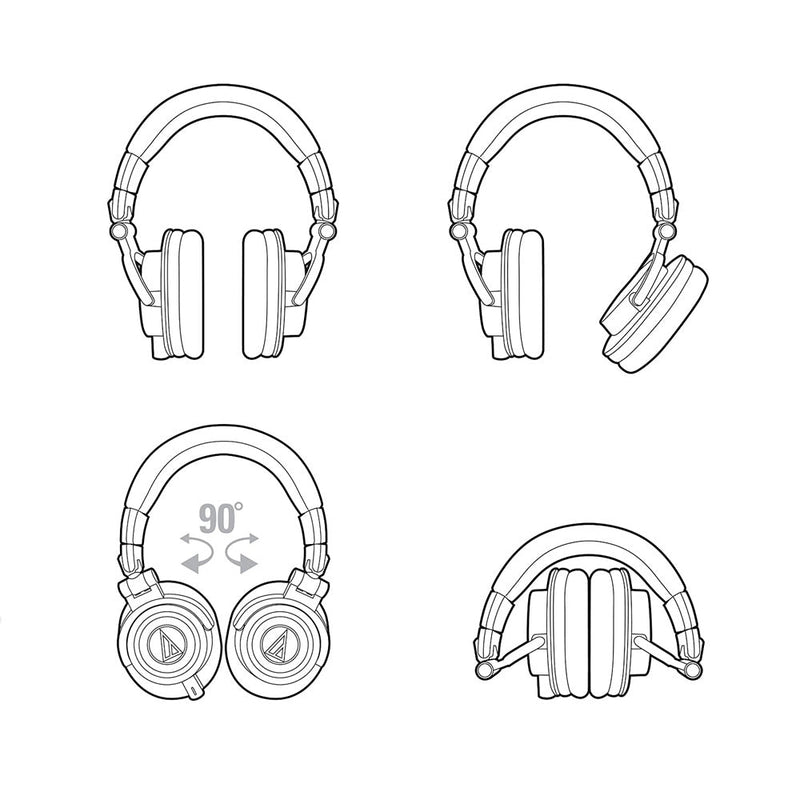 [RePacked] Audio-Technica ATH-M50x Over-Ear Wired Headphone with 45mm Neodymium Driver