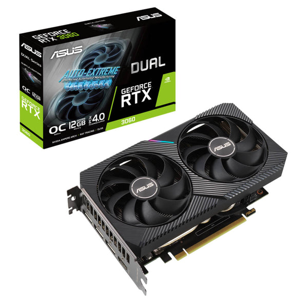 ASUS Dual RTX 3060 V2 OC Edition 12GB GDDR6 192-Bit LHR Graphics card with DLSS AI Rendering