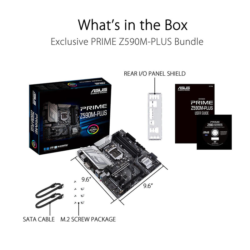 [RePacked] ASUS Prime Z590M-Plus Micro-ATX LGA 1200 Motherboard with PCIe 4.0 and Thunderbolt 4