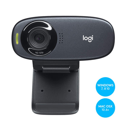 Logitech C310 720P HD Webcam with Built-in Noise Reducing Mic and Auto Light Correction