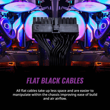 Cooler Master MWE Bronze 650 V3 650W ATX Non Modular Power Supply Unit - Black