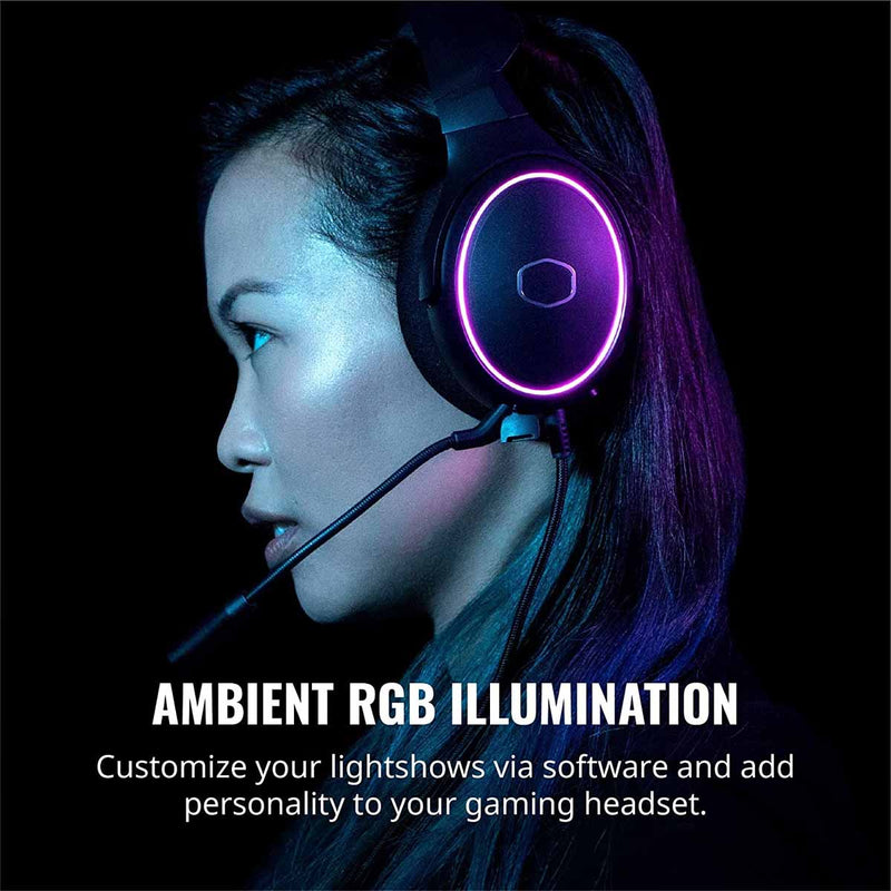 Cooler Master MH650 RGB Gaming Headset with 7.1 Virtual Surround Sound and 50mm Drivers