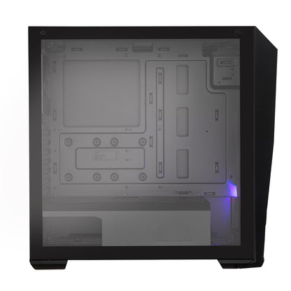 कूलर मास्टर K501L RGB V2 मिड टावर गेमिंग केस प्री-इंस्टॉल्ड RGB फैन PSU श्राउड और टेम्पर्ड ग्लास साइड पैनल के साथ