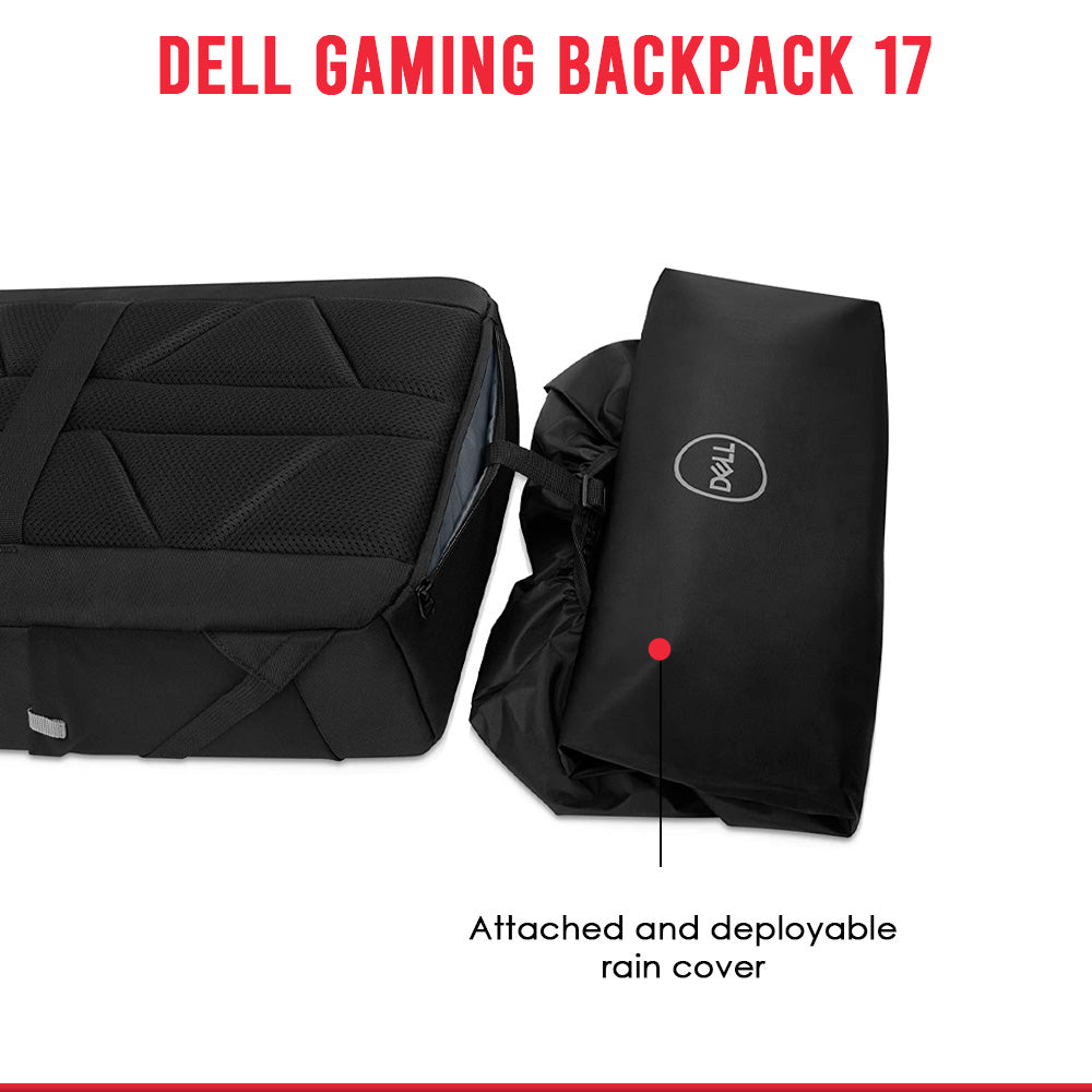 Dell Gaming Lite Laptop Backpack 17 GM1720PM with Water Resistant Exterior and Reflective Front