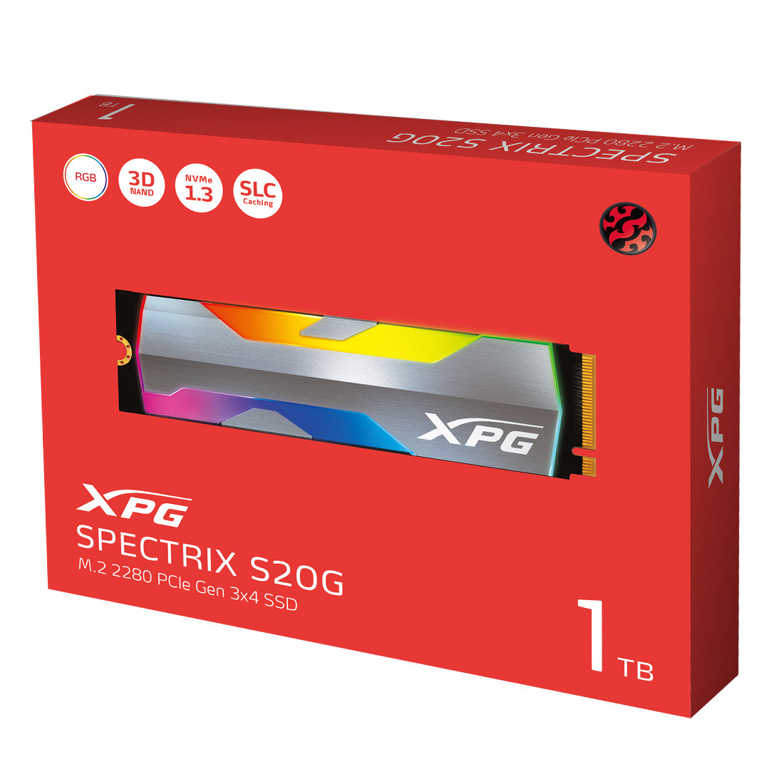 ADATA XPG SPECTRIX S20G 1TB M.2 2280 RGB Gaming Internal Solid State Drive