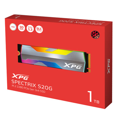 ADATA XPG SPECTRIX S20G 1TB M.2 2280 RGB Gaming Internal Solid State Drive