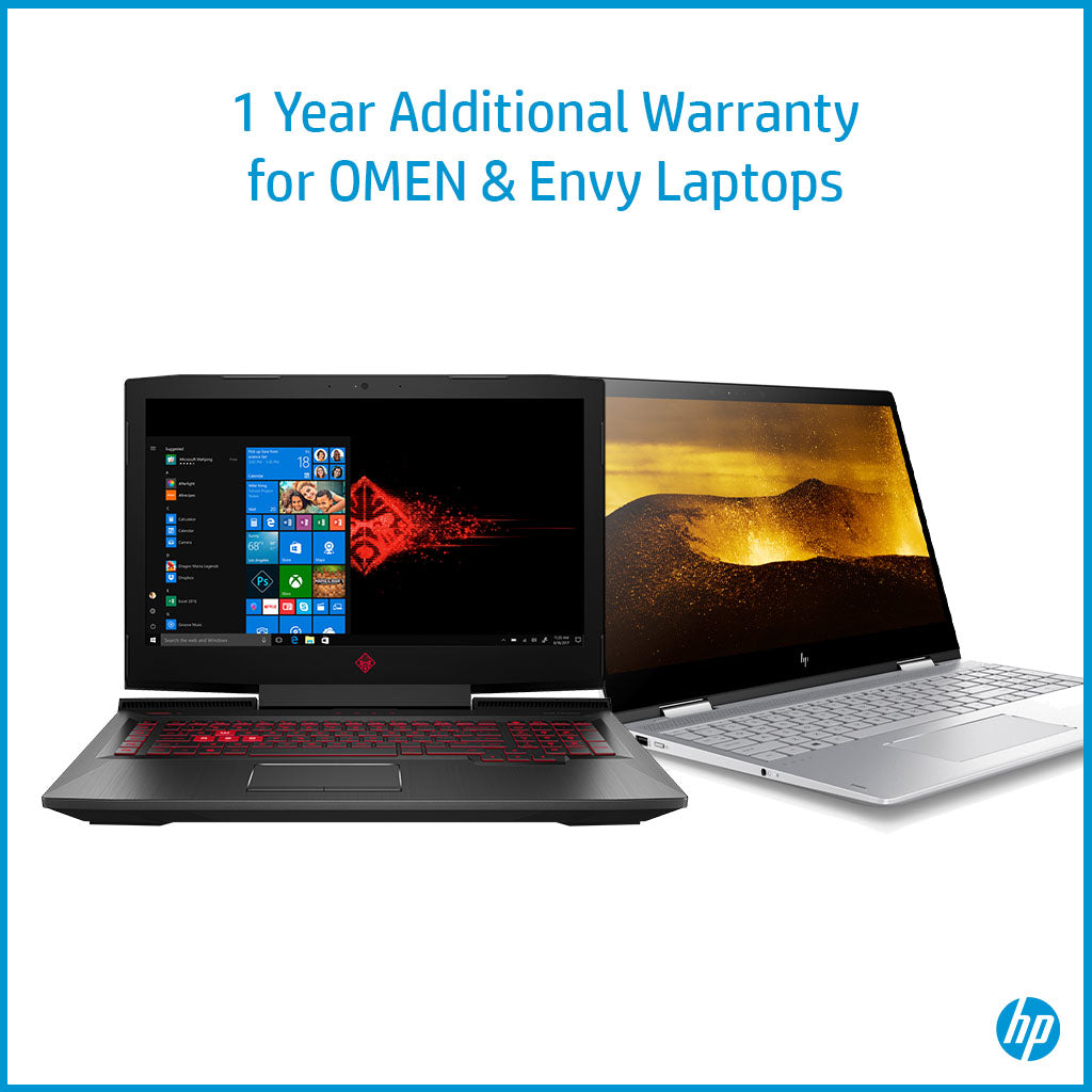 Envy और Omen लैपटॉप के लिए HP केयर पैक 1 साल की अतिरिक्त वारंटी - लैपटॉप नहीं