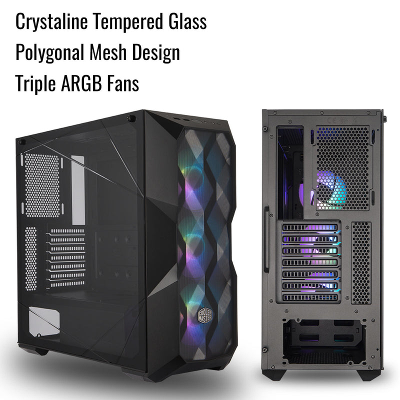 [RePacked] Cooler Master MasterBox TD500 Mesh Mid-Tower Gaming Cabinet with Triple ARGB Fans and Tempered Glass