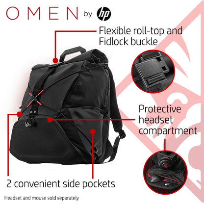 HP OMEN X Transceptor Water Resistant 17 inch Gaming Laptop Backpack