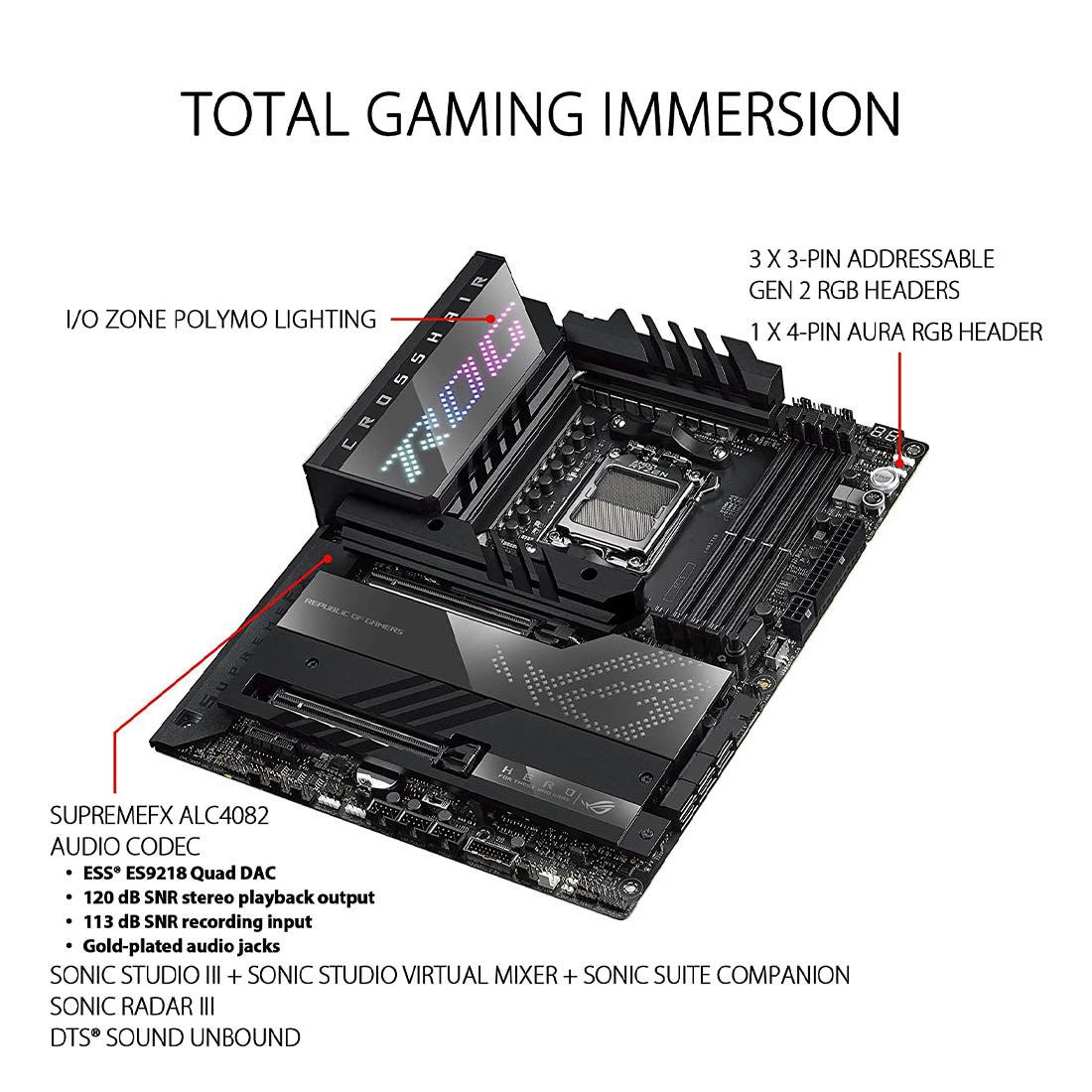 ASUS ROG CROSSHAIR X670E HERO WIFI AMD ATX Motherboard