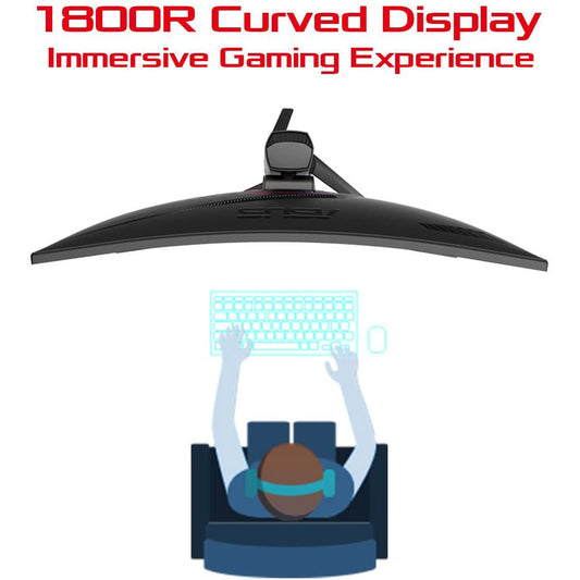 ASUS ROG Strix XG32VQ 31.5-inch WQHD Curved Gaming Monitor with Adaptive Sync and Aura Sync
