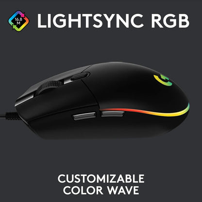 Logitech G102 Lightsync RGB Wired Optical Gaming Mouse - Black