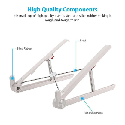 Portronics POR-835 My Buddy Lite Laptop Stand with Light and Foldable Design