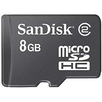 SanDisk microSDHC 8GB Card with SD Adapter (SDSDQ-8192)
