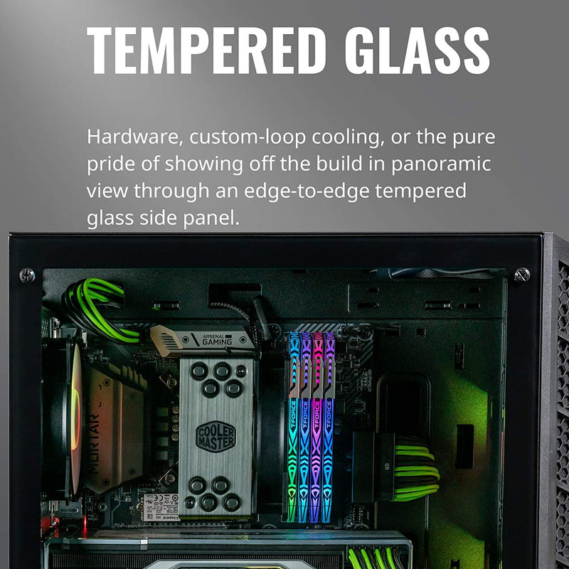 Cooler Master MasterBox MB311L ARGB Mini-Tower Cabinet with Two Pre-Installed ARGB Fans and Controller