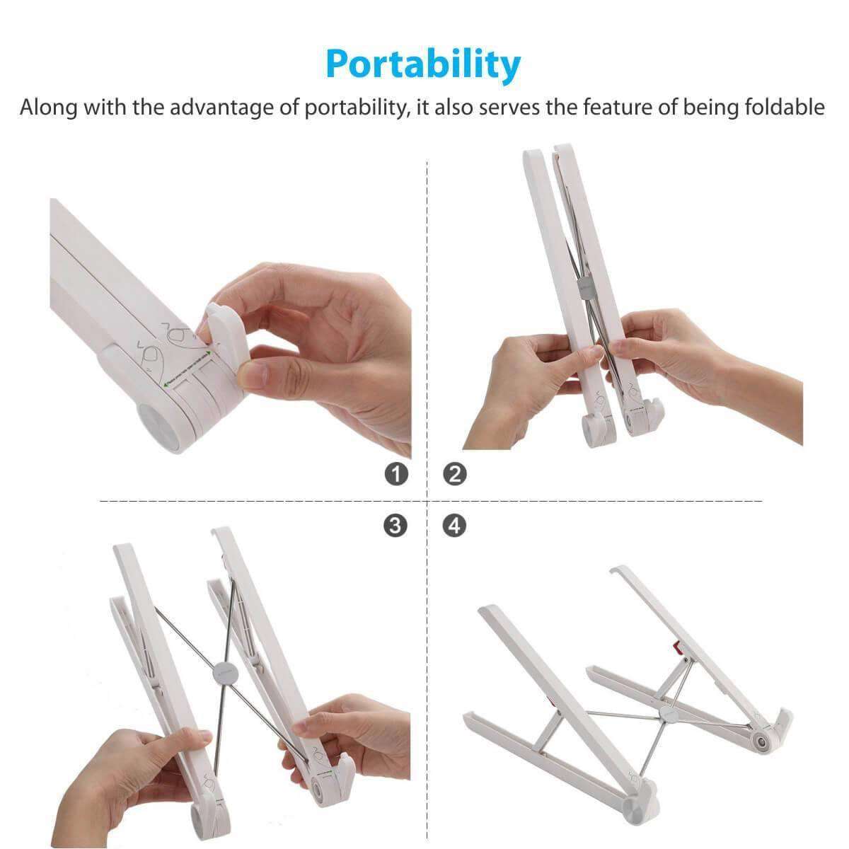 Portronics POR-835 My Buddy Lite Laptop Stand with Light and Foldable Design