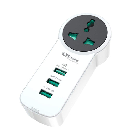 Portronics UniPower POR-077 Intelligent Portable Universal Charging Hub Station With 3. USB ports and 1 AC Socket