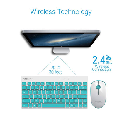 Portronics Key2-A Combo Wireless Keyboard and 1500DPI Optical Mouse Combo - White