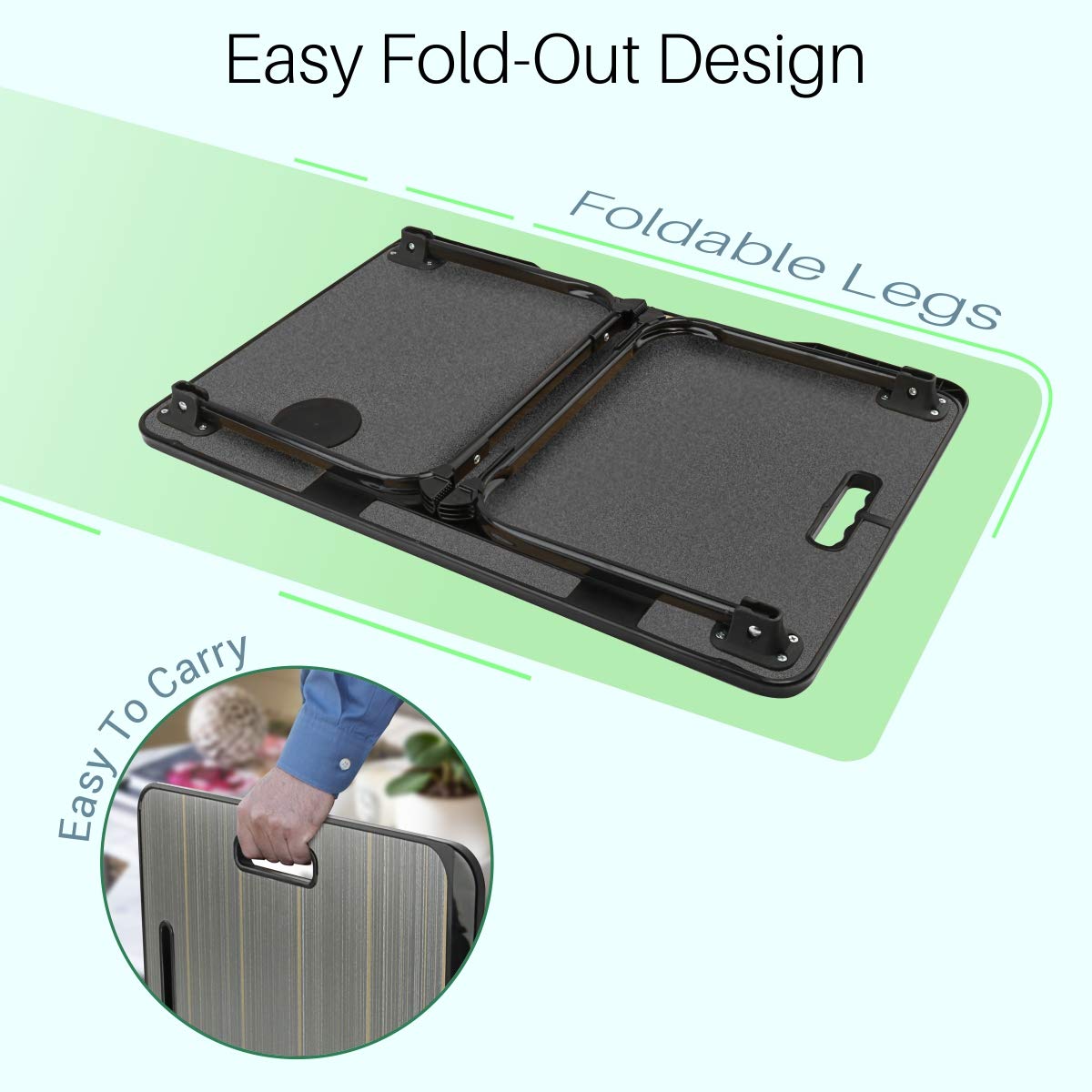 Portronics POR-1140 My Buddy One Multifunctional Laptop Folding Table