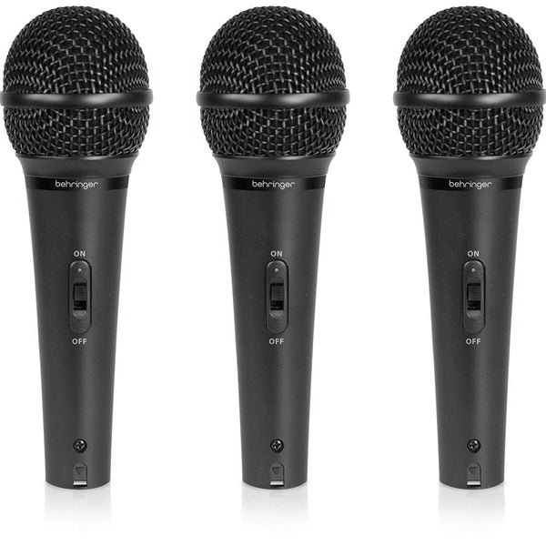 Behringer Ultravoice XM1800S Dynamic Cardioid Vocal Microphone 3-in-1 Pack