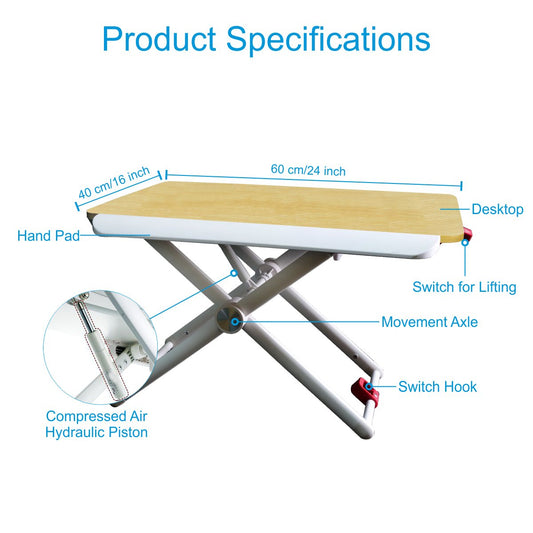 Portronics POR-857 My Buddy X Laptop Stand with Hydraulic Piston Fitted Height Adjustment