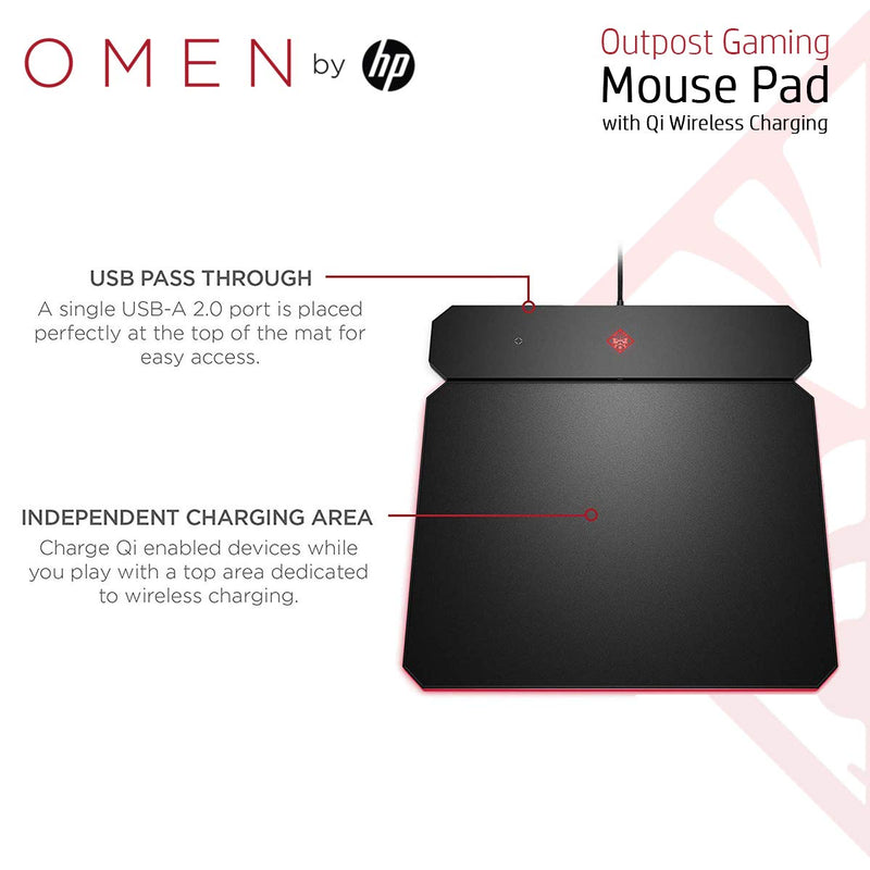 HP OMEN Outpost Gaming Mouse Pad with Qi Wireless Charging