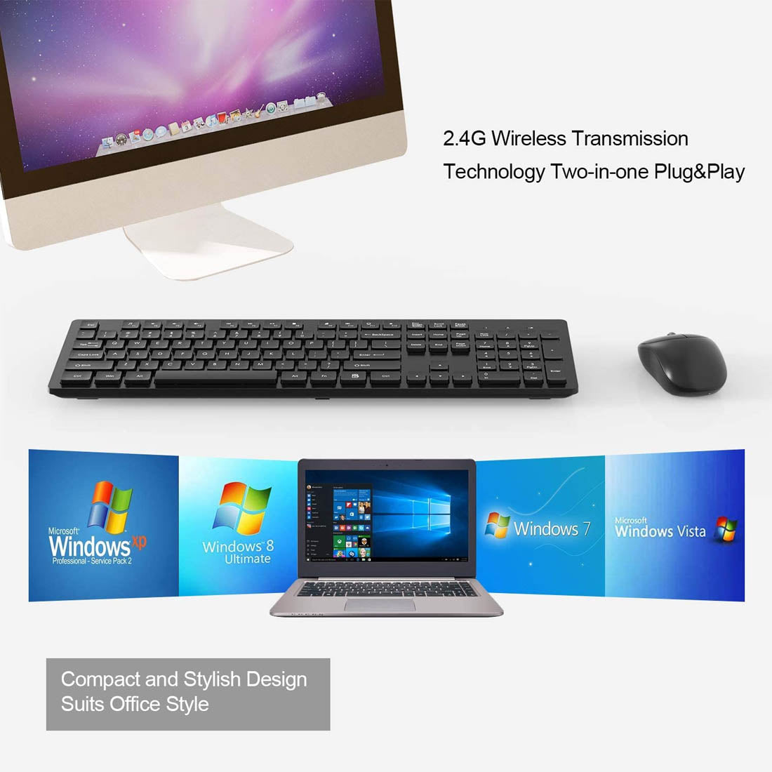 [RePacked]Dell KM636 Wireless Keyboard and Optical Mouse Combo