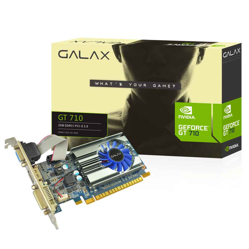 Galax GeForce GT 710 Passive GDDR3 2GB 64-bit Gaming Graphics Card