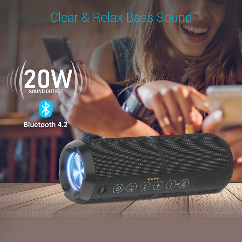 Portronics Breeze II POR-698 Bluetooth Rechargeable Portable Stereo Speaker with Micro SD Slot and IPx6 Water Resistance