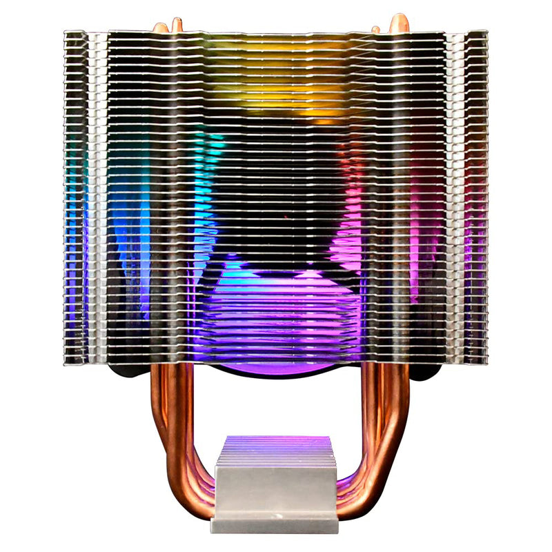 Gamdias BOREAS E1-410 LITE CPU Air Cooler with 120mm PWM Fixed Rainbow Color Fan for AMD and Intel with LGA 1200 Bracket