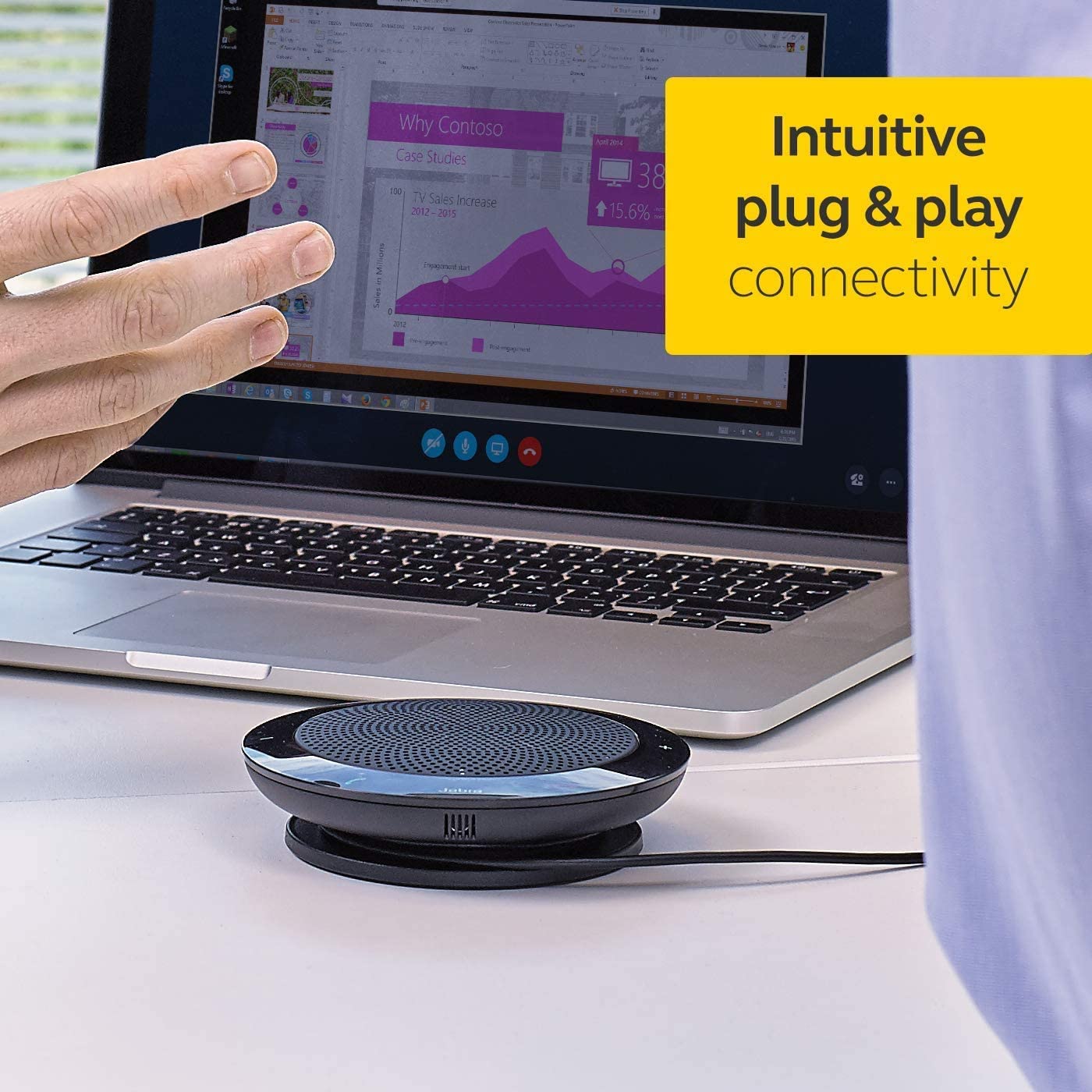 Jabra Speak 410 Wired USB Speaker with Omnidirectional microphone