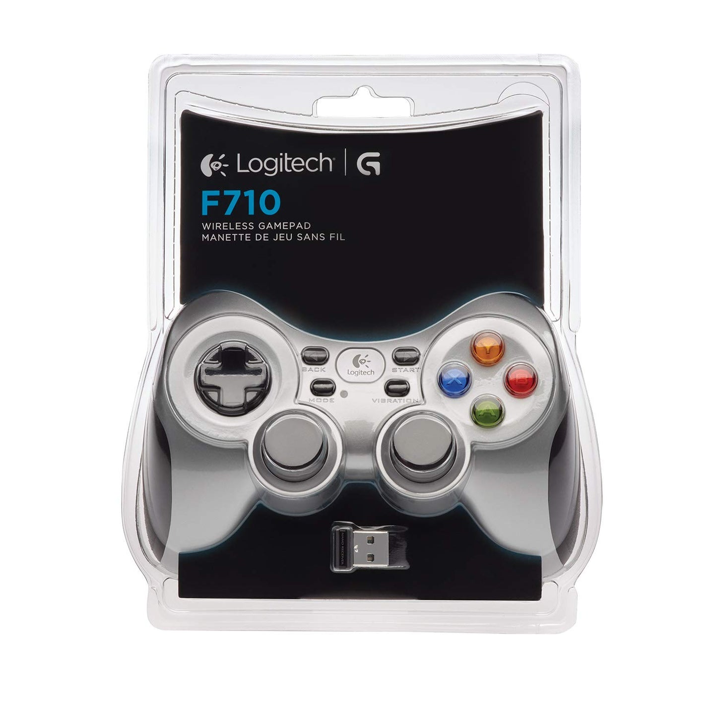 Logitech F710 वायरलेस गेमपैड 2.4GHz कनेक्टिविटी 4 स्विच डी-पैड और कंसोल लेआउट डिज़ाइन के साथ