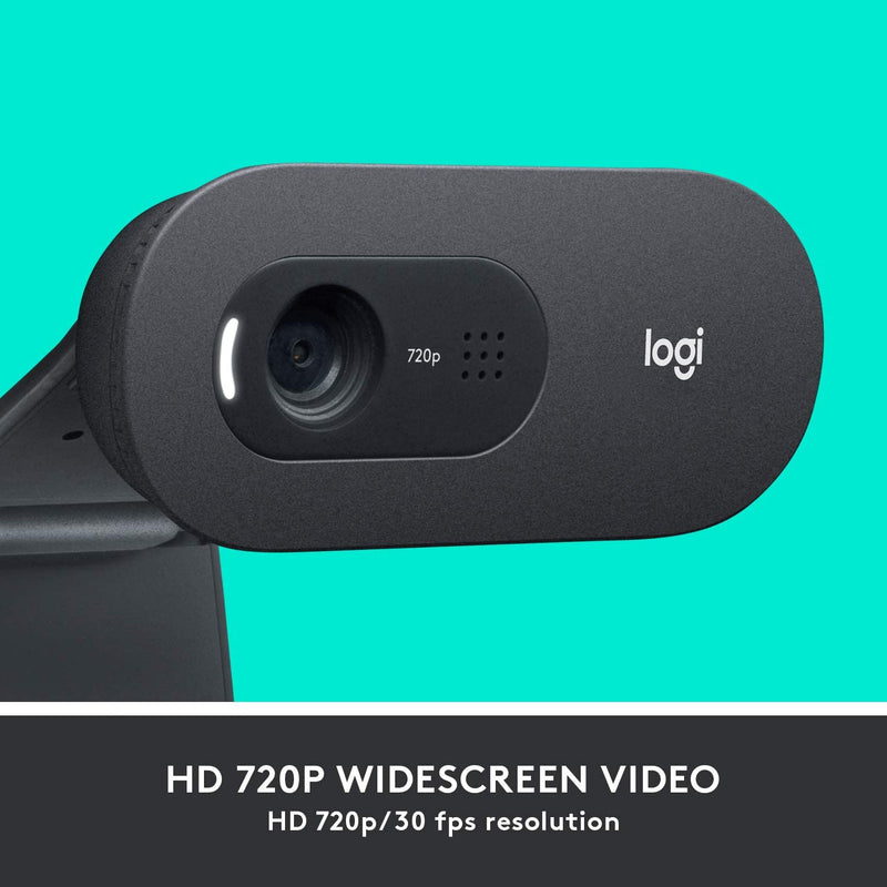 Logitech C505 HD 720p Webcam With Built-in Noise Reducing Mic and Auto Light Correction