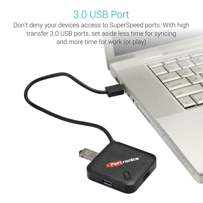 Portronics MPort 34 Hub with 4 USB 3.0 Ports and USB Connectivity