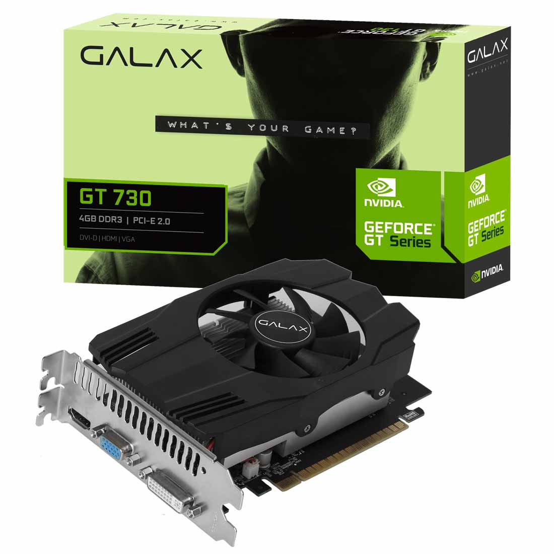 [पुन: पैक किया गया] गैलेक्स Geforce GT 730 DDR3 4GB 64 बिट ग्राफ़िक्स कार्ड