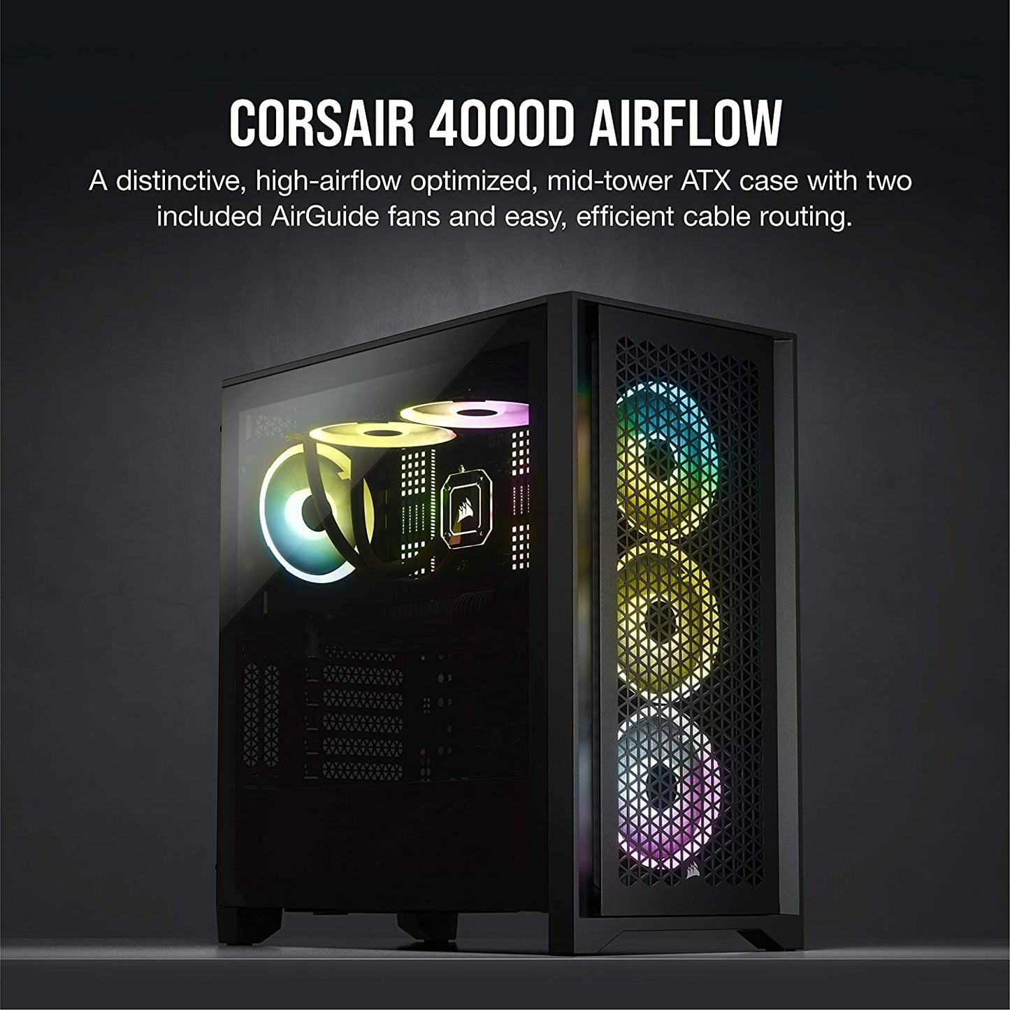 4000D AIRFLOW Tempered Glass Mid-Tower ATX Case From TPS Technologies