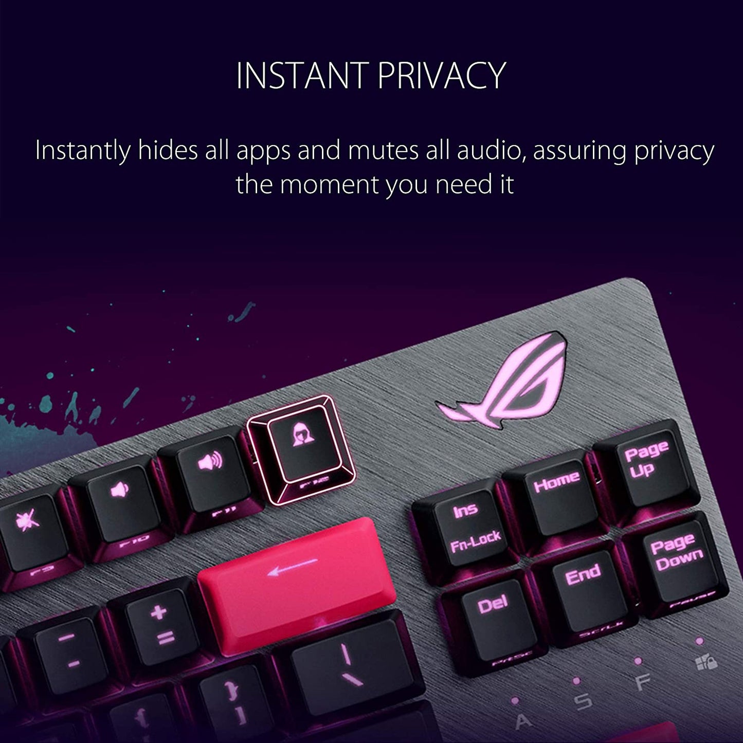 ASUS ROG Strix Scope TKL Electro Punk Mechanical Gaming Keyboard with Cherry MX Switch  and Lightsync RGB