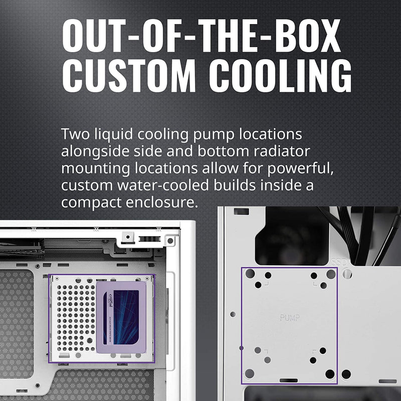 Cooler Master MasterBox NR200P Mini-ITX Cabinet with Tempered Glass Panel and Two Pre-installed Fans
