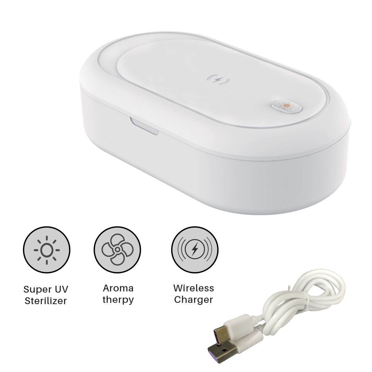 Portronics PuriFi 102  Multifunctional UV Steriliser Box with Wireless Charger and Magnetic Switch