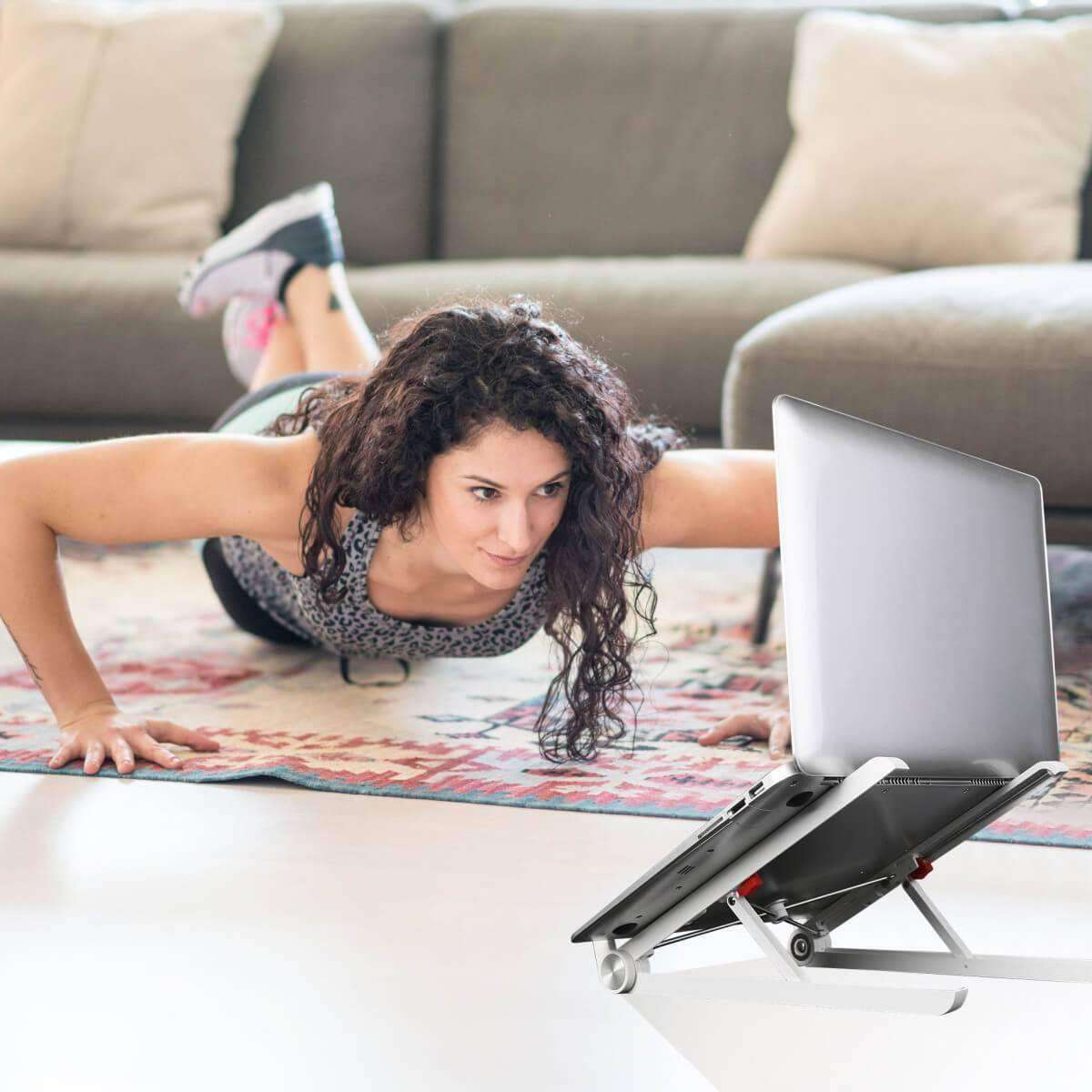 Portronics POR-835 My Buddy Lite Laptop Stand with Light and Foldable Design