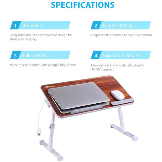 Portronics POR-895 My buddy Adjustable Laptop Stand with Noiseless Cooling Fan