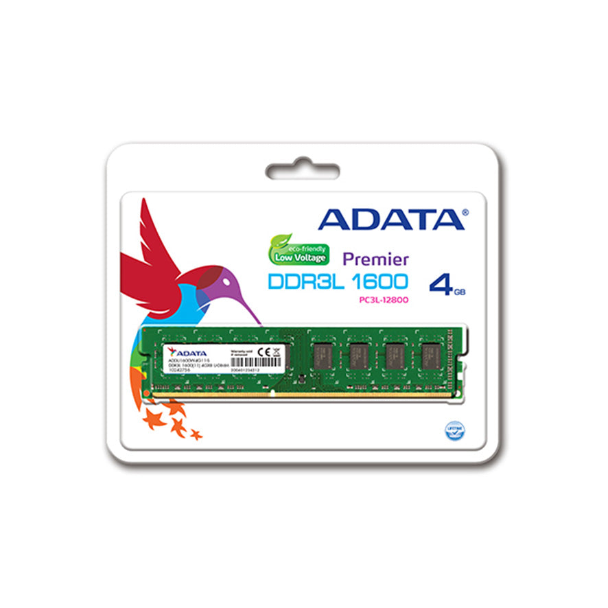 ADATA Premier Series DDR3 4GB 1600MHz Desktop Memory RAM - The Peripheral Store | TPS