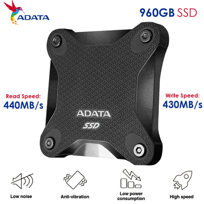 ADATA SD600Q 960GB एक्सटर्नल सॉलिड स्टेट ड्राइव (काला)