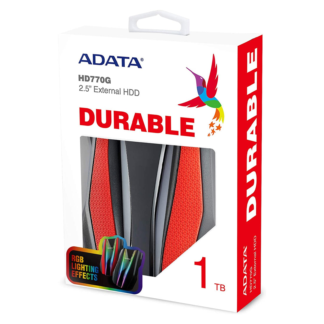 ADATA HD770G 1TB RGB एक्सटर्नल हार्ड ड्राइव मिलिट्री ग्रेड शॉक रेज़िस्टेंस के साथ