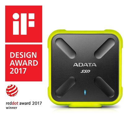 ADATA SD700 512GB USB 3.1 External Solid State Drive - Yellow